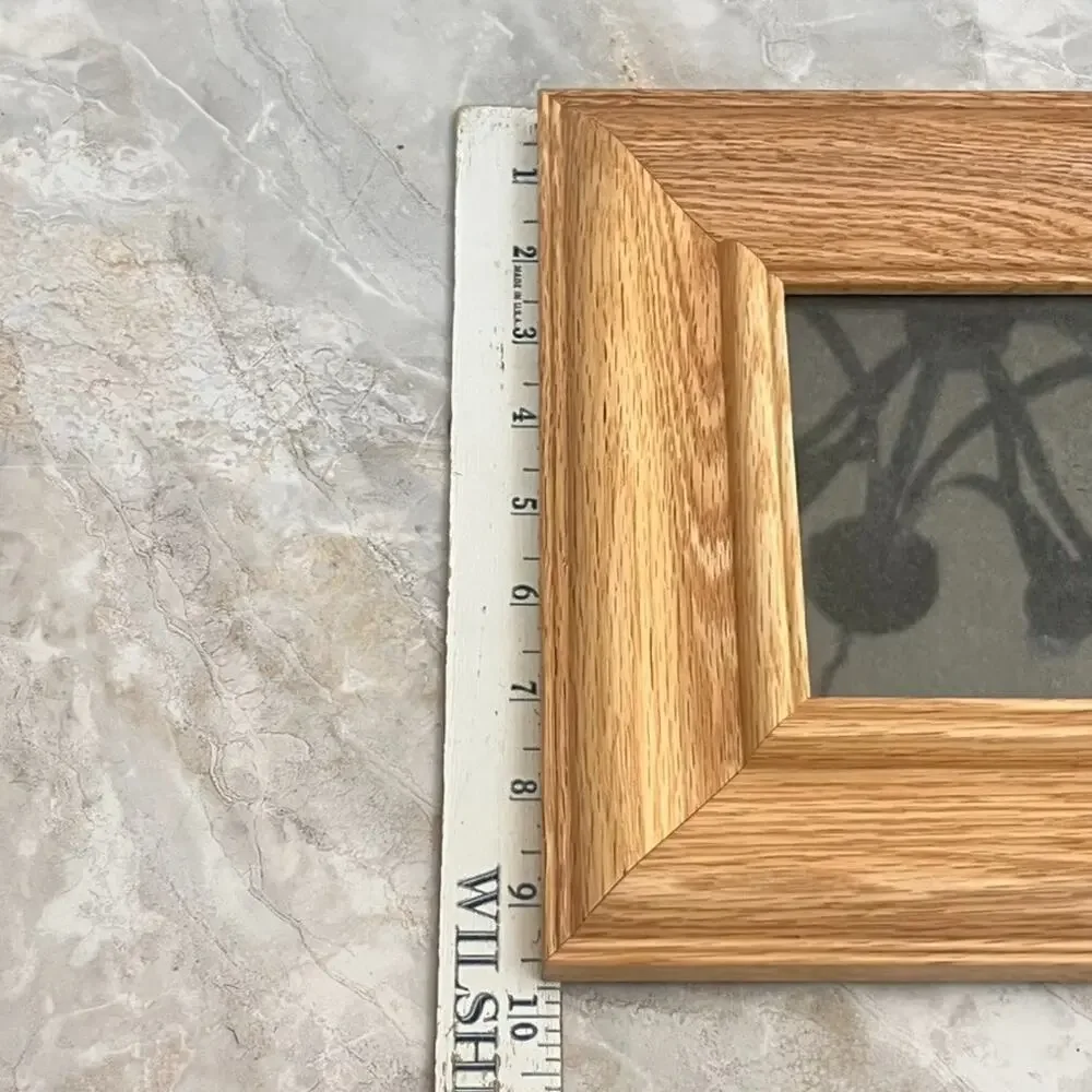 Solid Oak Small Picture Frame Natural Finish Fits 4.5